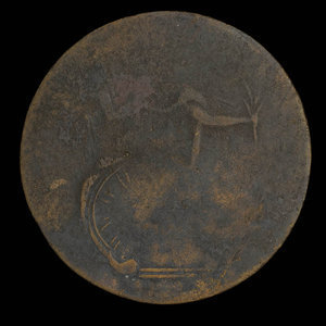 Canada, unknown, 1/2 penny : 1838