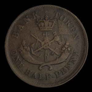 Canada, Bank of Upper Canada (York), 1/2 penny : 1857