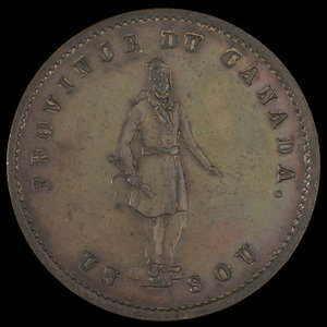 Canada, Quebec Bank, 1/2 penny : 1852