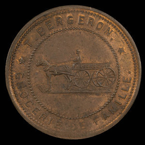 Canada, T. Bergeron, no denomination : 1895