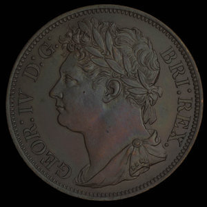 Great Britain, George IV, 1/50 dollar : 1823