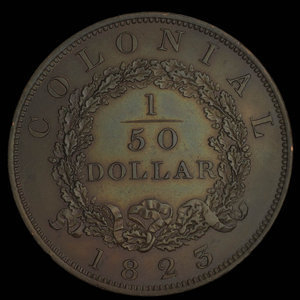 Great Britain, George IV, 1/50 dollar : 1823