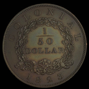 Great Britain, George IV, 1/50 dollar : 1823