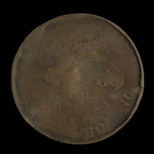 Canada, unknown, 1/2 penny : 1838