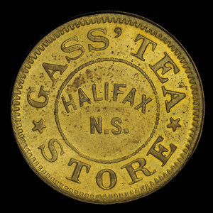 Canada, Gass' Tea Store, no denomination : 1882