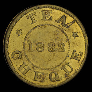 Canada, Gass' Tea Store, no denomination : 1882