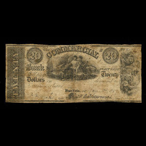 Canada, Commercial Bank of Fort Erie, 20 dollars : January 10, 1837