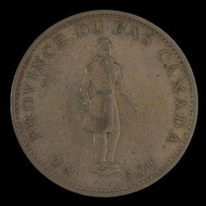 Canada, City Bank (Montreal), 1/2 penny : 1837