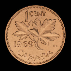 Canada, Elizabeth II, 1 cent : 1969