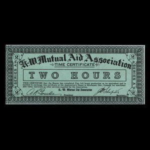 Canada, K.-W. Mutual Aid Association, 2 hours : 1935