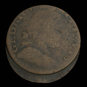 Canada, unknown, 1/2 penny : 1838