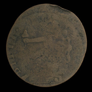 Canada, unknown, 1/2 penny : 1838