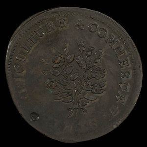 Canada, Numismatic & Antiquarian Society of Montreal, 1 sou : 1865