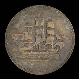 Canada, unknown, 1/2 penny : 1838