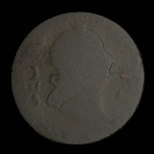 Canada, unknown, 1/2 penny : 1838