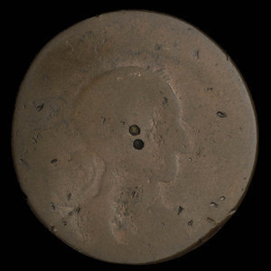 Canada, unknown, 1/2 penny : 1820