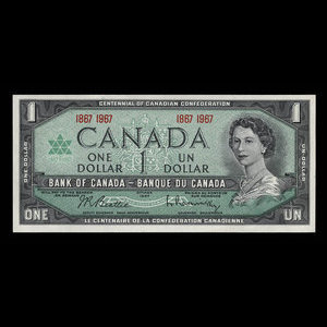 Canada, Bank of Canada, 1 dollar : 1967