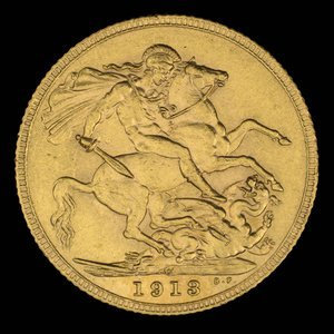 Canada, George V, 1 sovereign : 1913