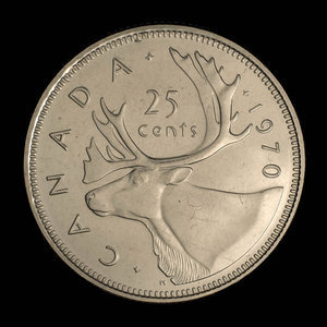 Canada, Elizabeth II, 25 cents : 1970