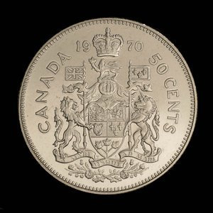 Canada, Elizabeth II, 50 cents : 1970