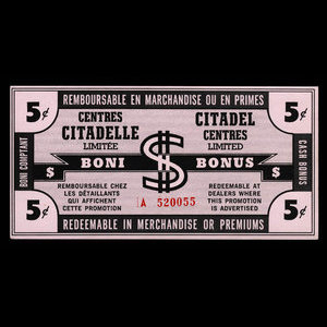 Canada, Citadel Centres Limited, 5 cents : 1970