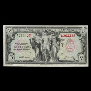 Canada, Canadian Bank of Commerce, 5 dollars : January 2, 1935