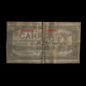 Canada, Bank of Canada, 100 dollars : 1954