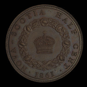 Canada, Victoria, 1/2 cent : 1861