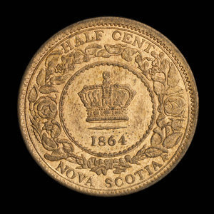 Canada, Province of Nova Scotia, 1/2 cent : 1864
