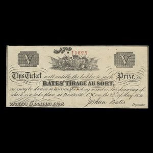 Canada, Joshua Bates, no denomination : May 28, 1856