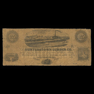 Canada, Hunterstown Lumber Co., 75 cents : August 1, 1864