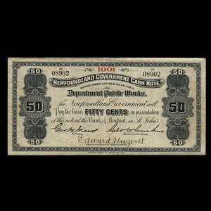 Canada, Newfoundland - Department of Public Works, 50 cents : 1901