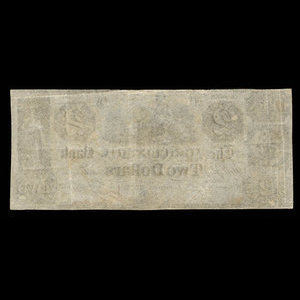 Canada, Agricultural Bank (Montreal), 2 dollars : June 7, 1843