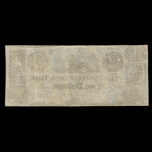 Canada, Agricultural Bank (Montreal), 2 dollars : June 7, 1843