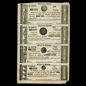 Canada, Félix Plante, 15 sous : August 9, 1837