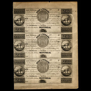 Canada, Jno. Molson (Jr.), 3 francs : 1838