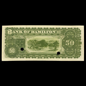 Canada, Bank of Hamilton, 50 dollars : June 1, 1892