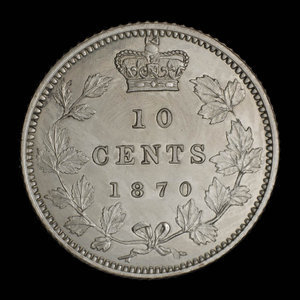 Canada, Victoria, 10 cents : 1870
