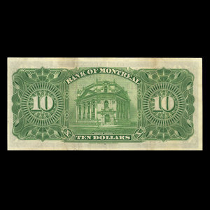 Canada, Bank of Montreal, 10 dollars : November 3, 1914