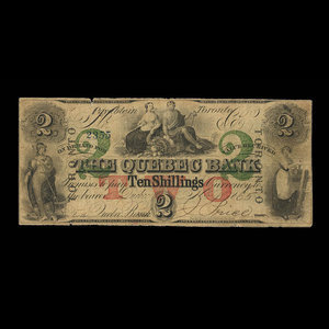 Canada, Quebec Bank, 2 dollars : November 1, 1865