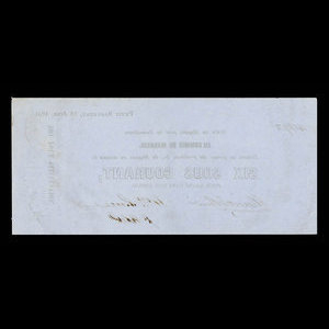 Canada, William Price & Son, 6 sous : June 10, 1851