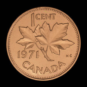 Canada, Elizabeth II, 1 cent : 1971