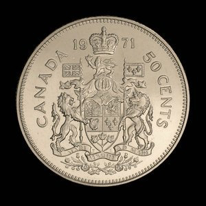 Canada, Elizabeth II, 50 cents : 1971