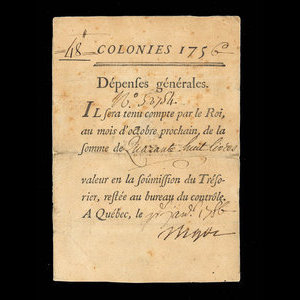 Canada, French Colonial Authorities, 48 livres : January 1, 1756