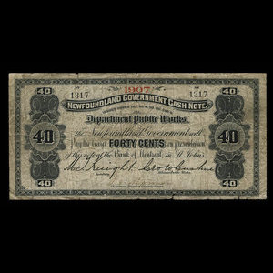 Canada, Newfoundland - Department of Public Works, 40 cents : 1907