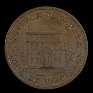 Canada, Bank of Montreal, 1 penny : 1842