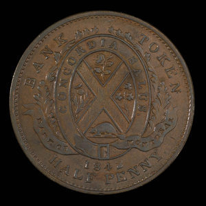 Canada, Bank of Montreal, 1 penny : 1842