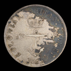 Great Britain, George IV, 1/4 dollar : 1822