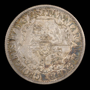 Great Britain, George IV, 1/4 dollar : 1822