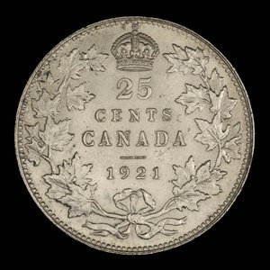 Canada, George V, 25 cents : 1921